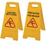 bilingual caution signs for web floors